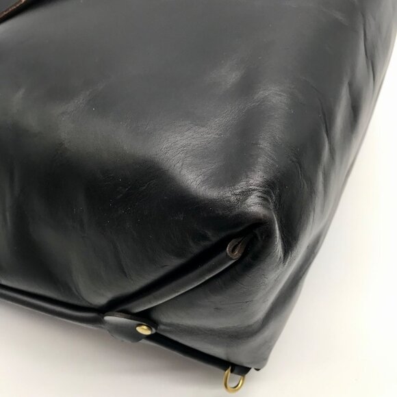 Form Function Form Black Horween Leather & Animal Print Flap 3 Way Bag - Picture 10 of 12